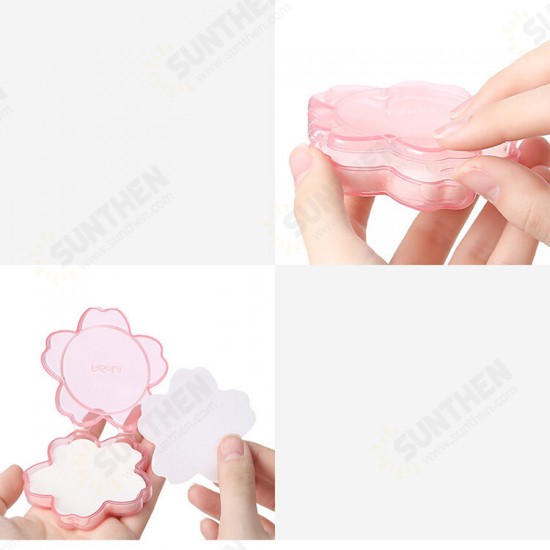 50 Pieces Cherry Blossoms Shape Disposable Disinfection Soap Tablets Traveling Out Portable Hand Student Petal Soap Paper