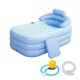 Foldable Inflatable Bathtub 160x84x64cm PVC Adult Bath Tub with Air Pump