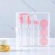 18 Pcs Portable Disinfectant Bottle Transparent Hand Sanitizer Hand Soap Refillable Bottles Cosmetics Container