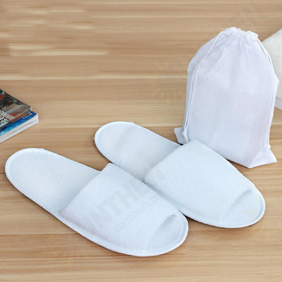 Folding Slippers Men Women One Size Travel Portable Shoes Non-slip Slippers With Storage Bag