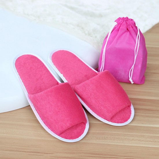 Folding Slippers Men Women One Size Travel Portable Shoes Non-slip Slippers With Storage Bag