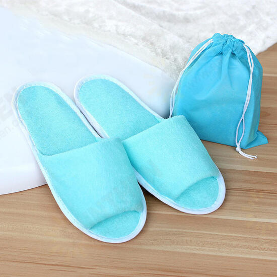 Folding Slippers Men Women One Size Travel Portable Shoes Non-slip Slippers With Storage Bag