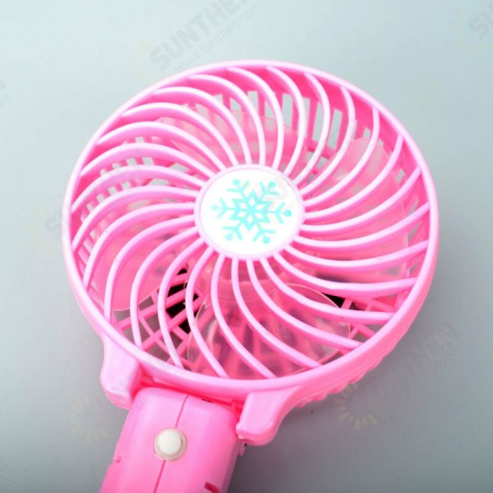 Mini Handheld Solar Fan Folding 720° Rotation 2 Modes USB Rechargeable Desktop Fan Summer Camping Travel