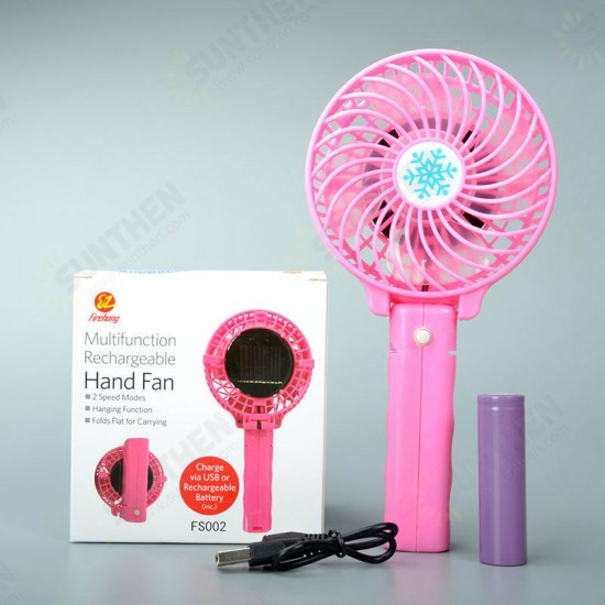 Mini Handheld Solar Fan Folding 720° Rotation 2 Modes USB Rechargeable Desktop Fan Summer Camping Travel