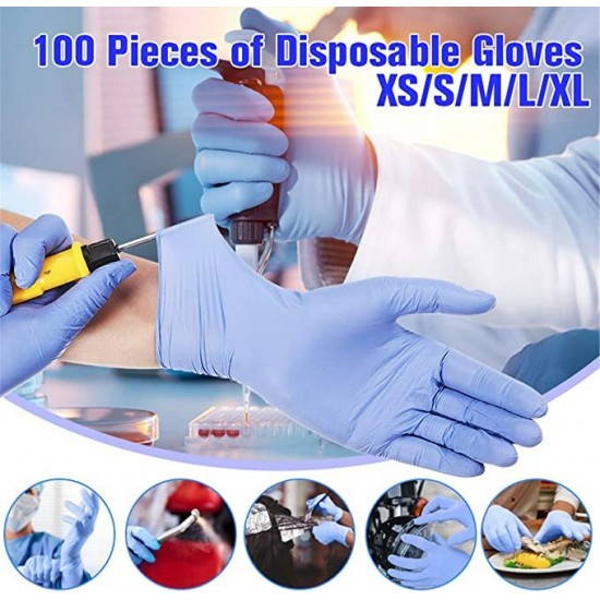 100*Pcs Disposable Nitrile BBQ Gloves Waterproof Glove