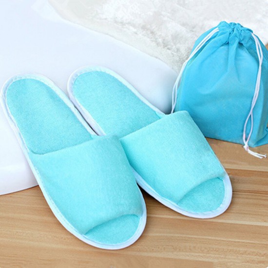 Travel Disposable Slippers Folding Guest Shoes Accessories Business Trip Supplies With Bag