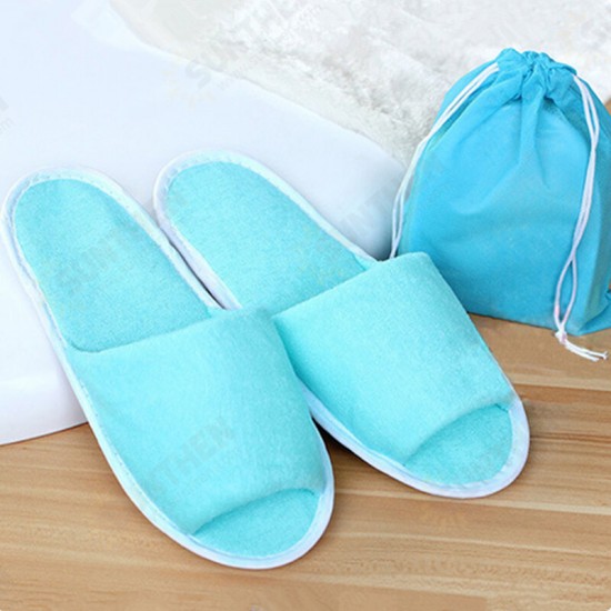 Travel Disposable Slippers Folding Guest Shoes Accessories Business Trip Supplies With Bag