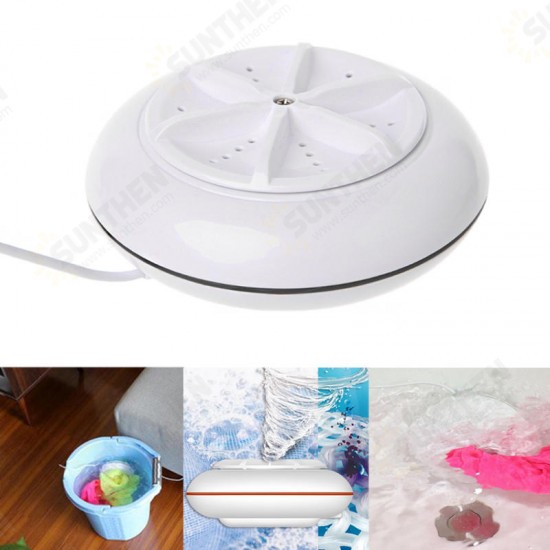 USB Mini Wash Machine Portable Ultrasonic Turbine Travel Home Laundry Cleaner Equipment