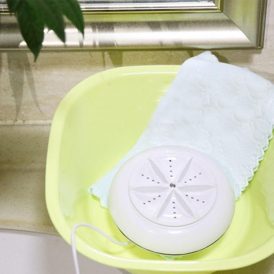 USB Mini Wash Machine Portable Ultrasonic Turbine Travel Home Laundry Cleaner Equipment