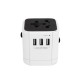 LX-613 3xUSB 100V-240V AC Traveling USB Adapter Plug Universal Power Plug Multifunctional Change-over Plug