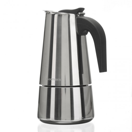 1 Pcs 450ml/15oz/9 cup Coffee Moka Pot Stainless Steel Removable Moka Espresso Italian Maker Stove Drink Tool Camping Travel