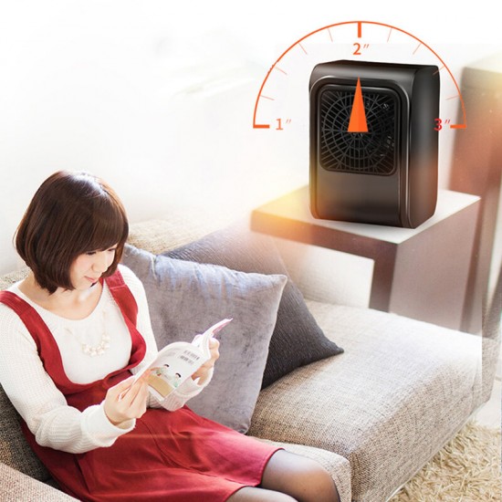 110V 500W Mini Electric Space Heater 2S Quick Heating Portable Electric Heater Fan for Office Home Winter Warmer