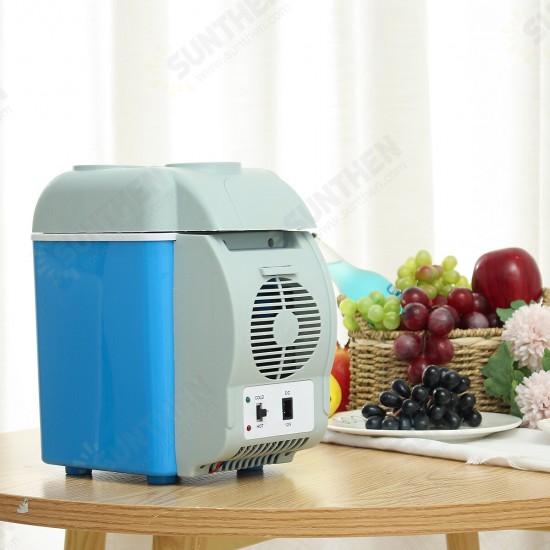 12V 7.5L Portable Vehicle Refrigerator Dual-use Heating & Cooling Freezer For Outdoor Camping Travelling