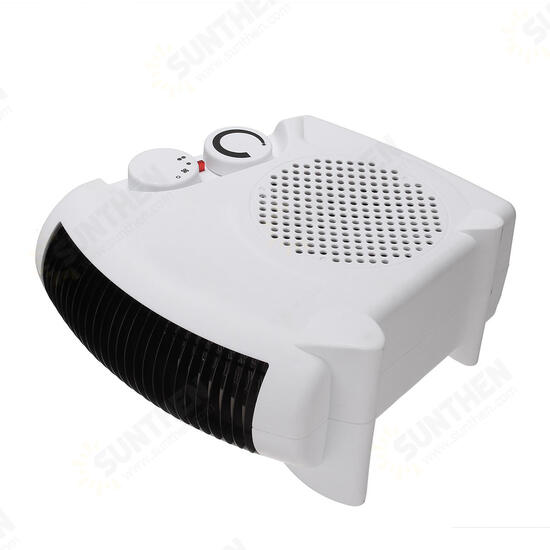 220V 1800W Mini Mute Electric Heater 3 Speeds Heat Cool Dual-Use Fan Portable Home Office Desktop Warmer