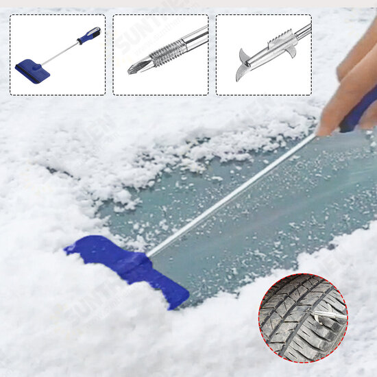 3-IN-1 Car Snow Shovel Set Vehicle Winter Snow Shovel Shoveling Snow Deicing Tools