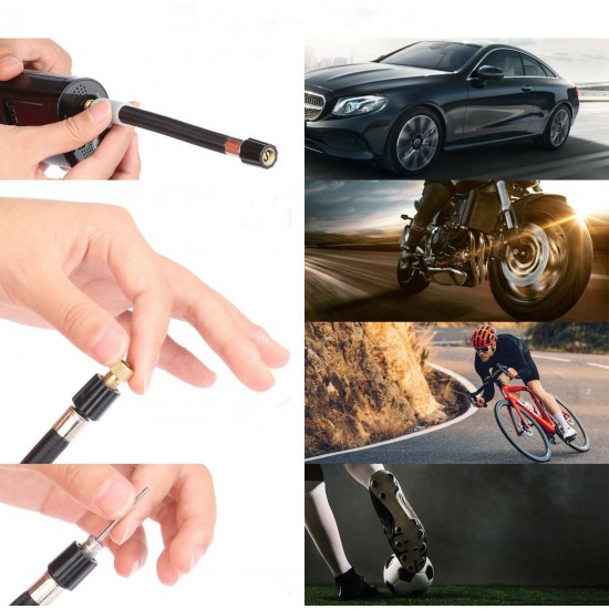 3 in 1 LCD Display Electric Auto Car Pump Motorcycle Bike Truck Bicycle USB Rechargeable Mini Air Pump for Travel