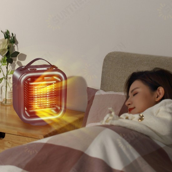 35W/650W/1000W Mini Electric Heater 3 Heat Settings 45° Shaking Head Oscillating Ceramic Heater Camping Travel