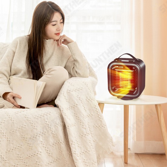 35W/650W/1000W Mini Electric Heater 3 Heat Settings 45° Shaking Head Oscillating Ceramic Heater Camping Travel