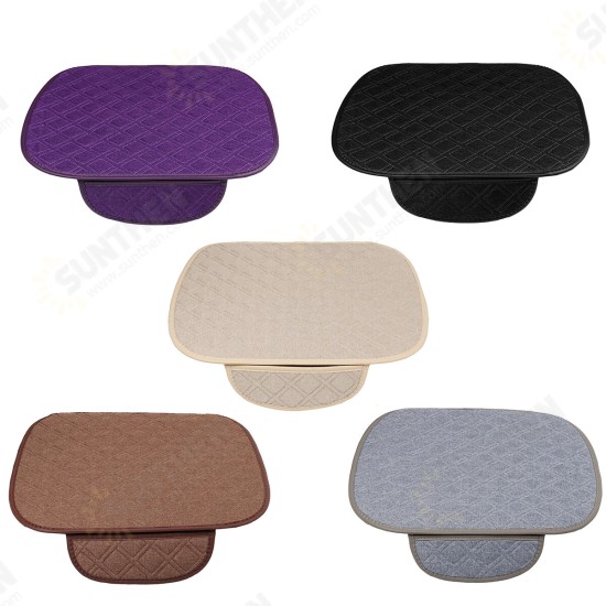 4 Colors Autumn Winter Universal Plush Anti Slip Car Front & Rear Seat Lattice Cushion Cover Chair Pad Seat Mat