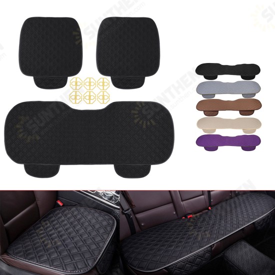 4 Colors Autumn Winter Universal Plush Anti Slip Car Front & Rear Seat Lattice Cushion Cover Chair Pad Seat Mat