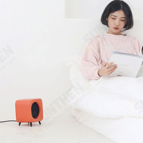 700W Fan Heater Portable Electric Winter Warmer Fan Desk Camping Home Two Mode Heating Device