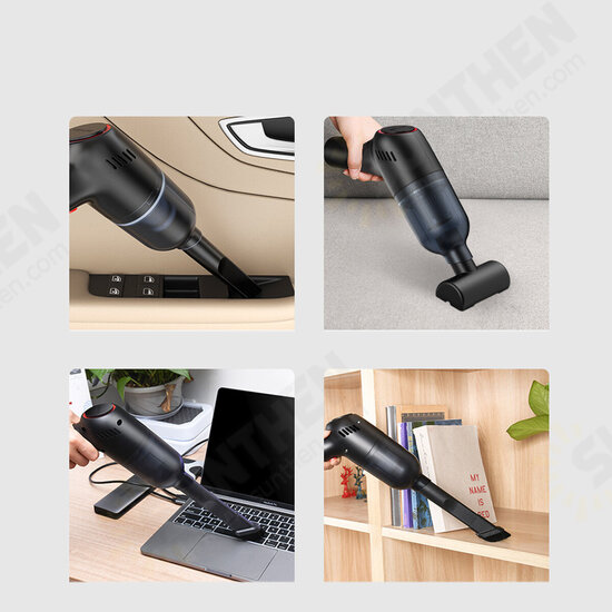 8000Pa 120W Car Vacuum Cleaner Suction Cordless Handheld USB Rechargeable Portable Car Household Vacuum Cleaner