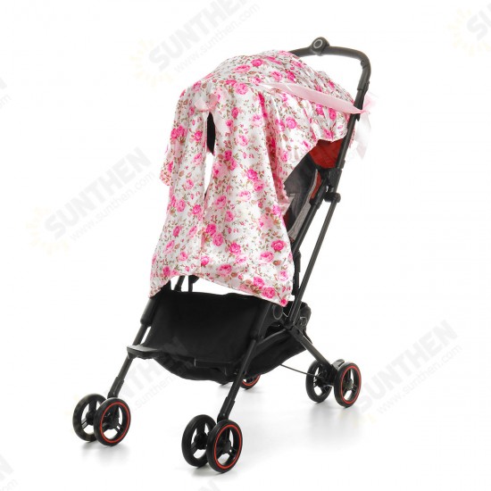 Baby Stroller Sunshade Breathable Muslin Pram Car Seat Canopy Blanket Outdoor Travel