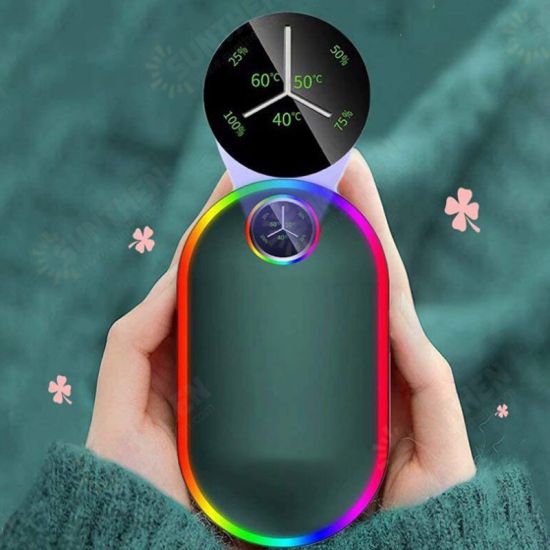 10000MAh USB Rechargeable Hand Warmer Power Bank with Power Display Mini USB Electric Hand Warmer Winter