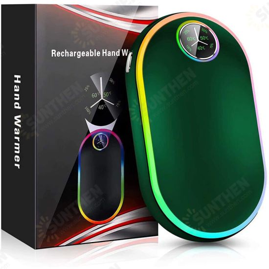 10000MAh USB Rechargeable Hand Warmer Power Bank with Power Display Mini USB Electric Hand Warmer Winter