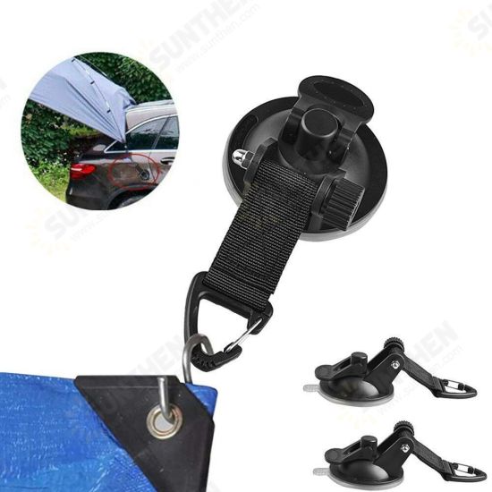 2Pcs Car Tent Fixing Buckle Suction Cup Securing Hook Car Window Glass Suction Outdoor Travel Camping