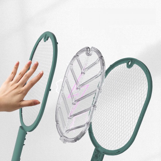 Electric Mosquito Swatter 2-in-1 Mosquito Killer USB Rechargeable Household Camping Silent Electric Fly Swatter