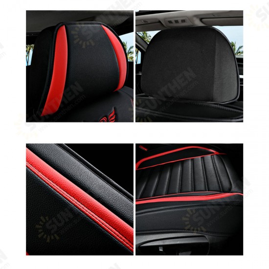 PU Car Seat Cover Cushions with Headrest Automobile Universal Protective Mat Cushion Front and Rear Seat Cover for Car