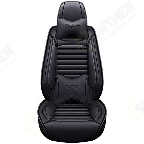 PU Car Seat Cover Cushions with Headrest Automobile Universal Protective Mat Cushion Front and Rear Seat Cover for Car