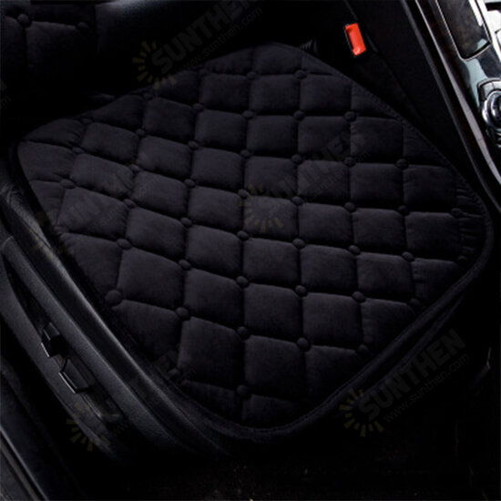 Universal Front Car Cushion Short Fleece Fabric Seat Cover Cushion Comfortable Protection Pad Mat Warmer Pad