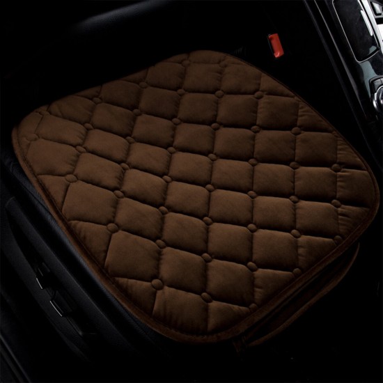 Universal Front Car Cushion Short Fleece Fabric Seat Cover Cushion Comfortable Protection Pad Mat Warmer Pad