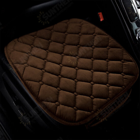 Universal Front Car Cushion Short Fleece Fabric Seat Cover Cushion Comfortable Protection Pad Mat Warmer Pad