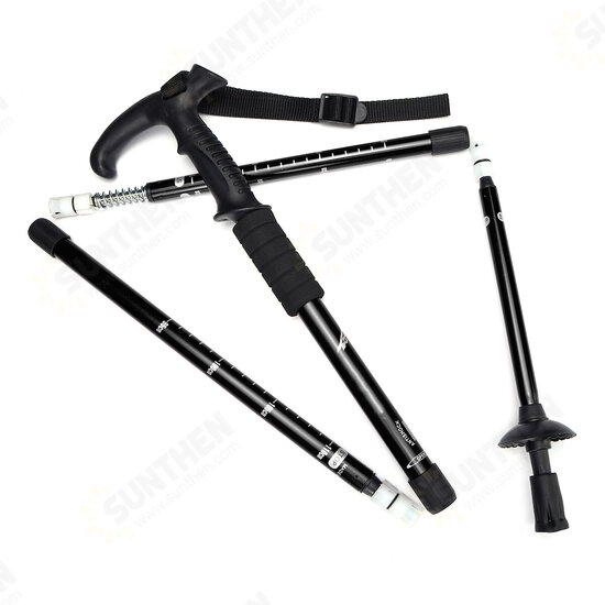 4 Section Trail Poles Stick Anti-slip Ultralight Adjustable Portable Trekking Sticks For Hiking Walking Backpacking