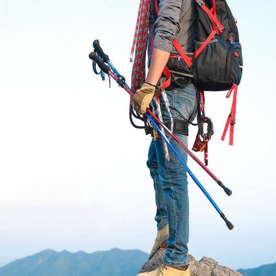 115/135cm 5 Sections Trekking Pole Aluminum Alloy Outdoor Sports Climbing Hiling Stick
