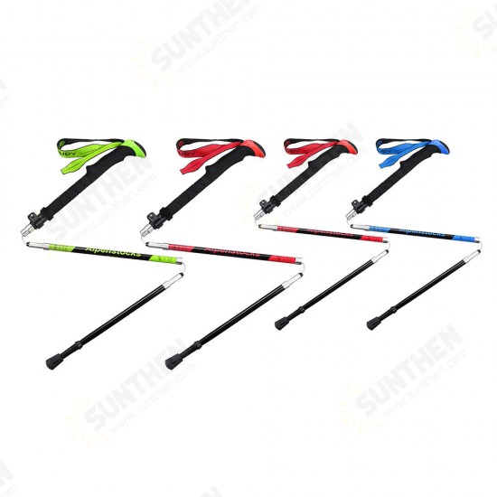 5 Sections Ultralight Carbon Non-slip Trekking Pole Outdoor Hiking Climbing Cane Walking Stick