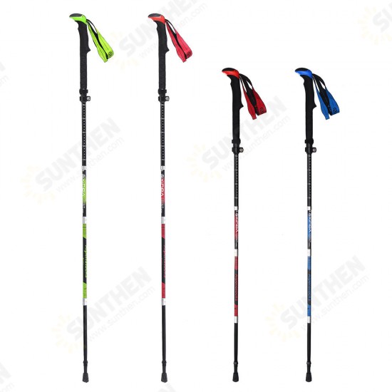 5 Sections Ultralight Carbon Non-slip Trekking Pole Outdoor Hiking Climbing Cane Walking Stick