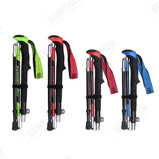 5 Sections Ultralight Carbon Non-slip Trekking Pole Outdoor Hiking Climbing Cane Walking Stick