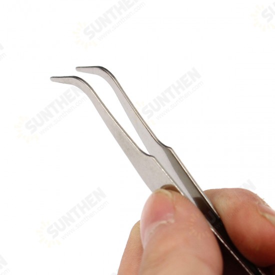 100mm Stainless Steel High-Precision Elbow Tweezers DIY Tool