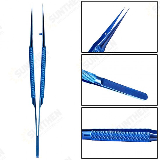 1PCS Anti-magnetic Titanium Microsurgical Straight Curved Tweezer Anti-corrosion With 0.15mm