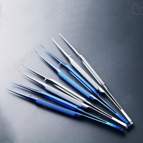 1PCS Anti-magnetic Titanium Microsurgical Straight Curved Tweezer Anti-corrosion With 0.15mm