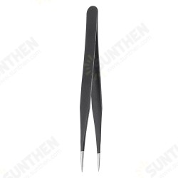 2pcs Antistatic Harder Mini Stainless Steel Tweezer Straight and Elbow Head Tweezer 2pcs Antistatic Harder Mini Stainless Steel Tweezer Straight and Elbow Head Tweezer