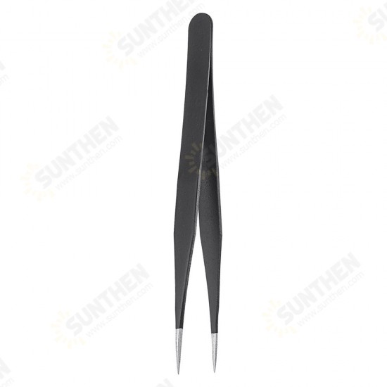 2pcs Antistatic Harder Mini Stainless Steel Tweezer Straight and Elbow Head Tweezer