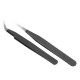 2pcs Antistatic Harder Mini Stainless Steel Tweezer Straight and Elbow Head Tweezer