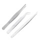 3 In 1 Stainless Steel Tweezer Straight/Flat/Elbow Head Tweezer