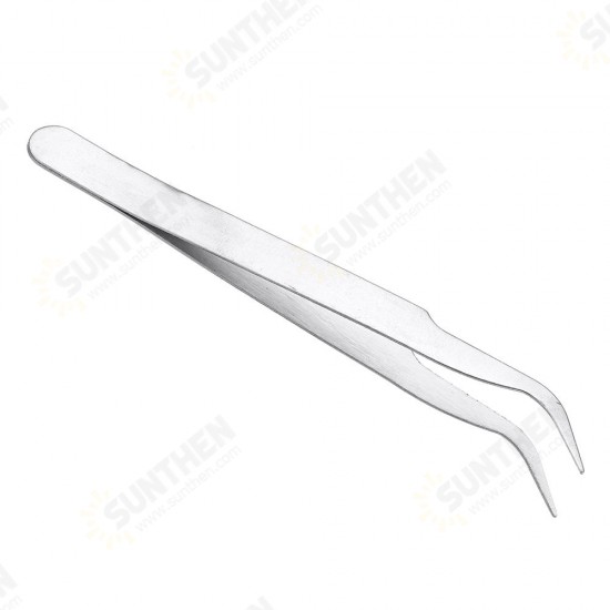 3 In 1 Stainless Steel Tweezer Straight/Flat/Elbow Head Tweezer