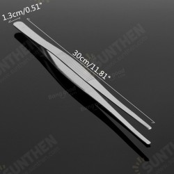 30cm Stainless Steel Silver Long Tongs Straight Tweezers Tool 30cm Stainless Steel Silver Long Tongs Straight Tweezers Tool